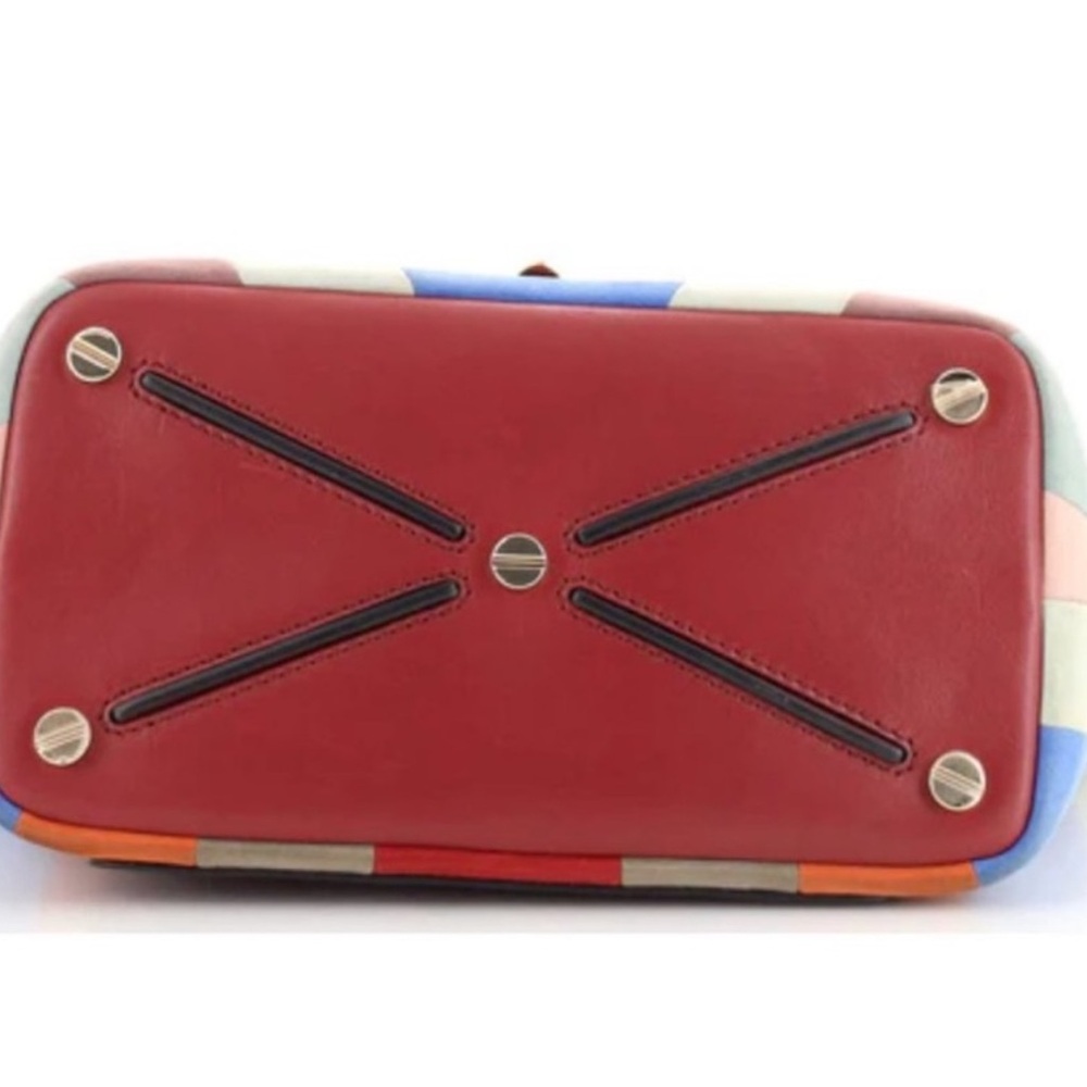 Valentino Multicolor Chevron leather Satchel - Picture 4 of 12